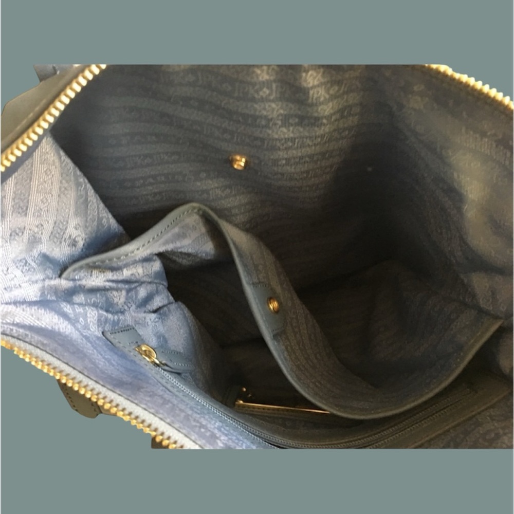 JPK Paris Nylon Shopping Tote Bag | Silver Blue Grey | Preowned - Picture 4 of 9